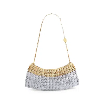 Rabanne Metal Chain-link Clutch In Silver