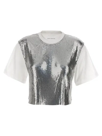 Rabanne Metal Mesh T-shirt In Gray