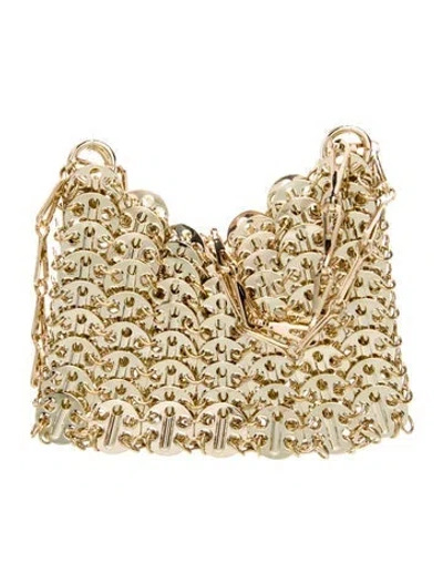 Pre-owned Rabanne Metal Minaudière In Gold/silver