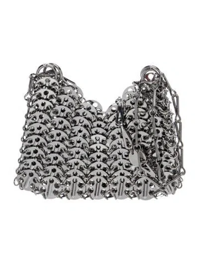 Pre-owned Rabanne Metal Minaudière W/ Tags In Silver