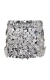 Rabanne Metallic Chainmail Mini Skirt In Silver