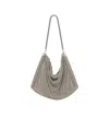 Rabanne Metallic Clutch Bag In Nude