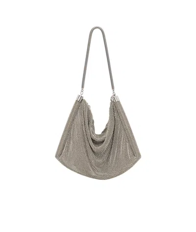 Rabanne Metallic Clutch Bag In Nude