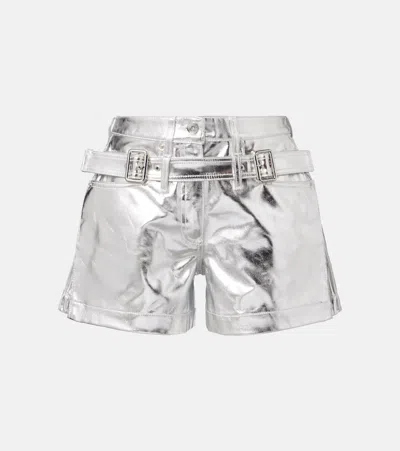 Rabanne Metallic Cotton High-rise Shorts
