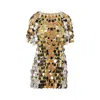 Rabanne Metallic Disc-embellished Fitted Dress