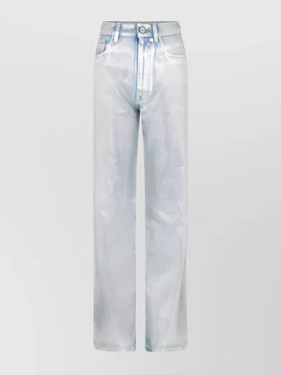 Rabanne Metallic Finish Five-pocket Trousers With Belt Loops
