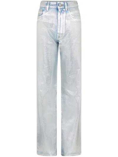 RABANNE METALLIC-FINISH STRAIGHT-LEG JEANS