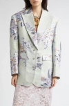 Rabanne Metallic Floral Brocade Blazer