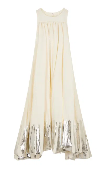 Rabanne Metallic-hem Mini Dress In Neutral