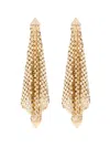 RABANNE METALLIC KNIT PENDANT EARRINGS