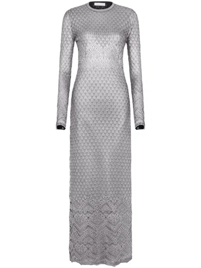 RABANNE METALLIC KNITTED MAXI DRESS