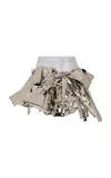 Rabanne Metallic Leather Mini Skirt In Multi