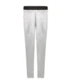 Rabanne Metallic Logo Waistband Leggings In White
