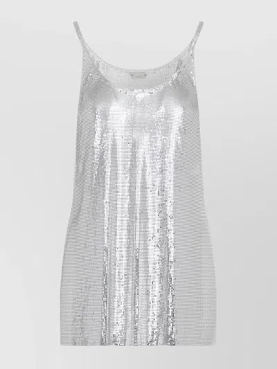 RABANNE METALLIC MESH SEQUIN TOP