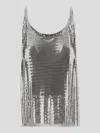 Rabanne Top With Round Neck In Silver