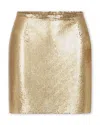 Rabanne Jupe Mini Mesh Printed Recto Verso Clothing In Gold