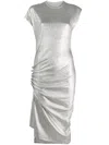 Rabanne Robe Mid Lenght Dress In Silver