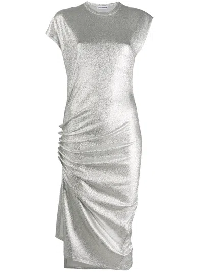 Rabanne Dress With Drape In Silver