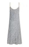Rabanne Metallic Scoop-neck Midi Dress In Silver