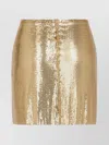 Rabanne Metallic Sequin Button Skirt In Gold