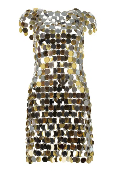 Rabanne Metallic Sequin Mini-dress In Multicolor
