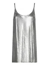 Rabanne Metallic Mesh Tank Top With Side Slits In Metallic