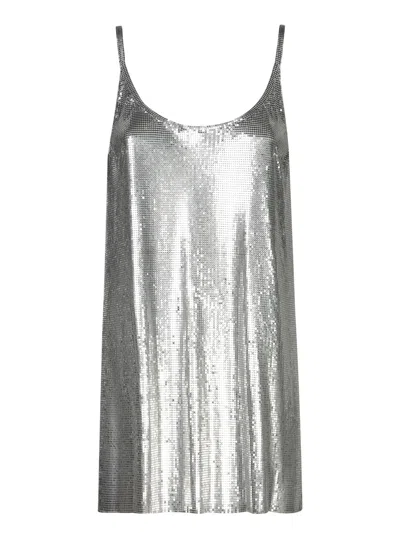Rabanne Chainmail Tank In Silver