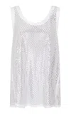 Rabanne Metallic Tank Top In Silver