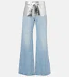 Rabanne Embellished High Rise Straight Jeans