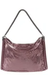 Rabanne Metallic Zipped Shoulder Bag In Peony/pink