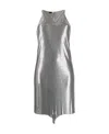 Rabanne Metallized Mesh Dress In Gray