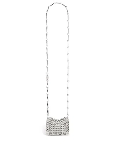 Rabanne Micro 1969 Shoulder Bag In Silver