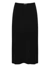Rabanne Jupe Midi Lenght Skirt Black In Black