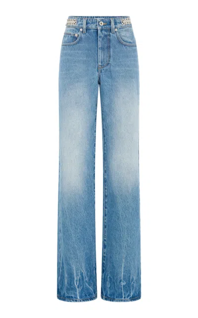 Rabanne Mid-rise Denim Straight-leg Jeans In Blue
