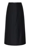 Rabanne Midi Skirt With Rhinestones In Black
