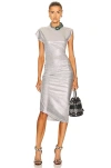 Rabanne Robe Mid Lenght Dress In Silver
