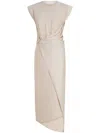 Rabanne Long Dress Asymmetric Hem