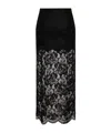 Rabanne Midi Lace Skirt In Black