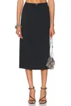 Rabanne Stretch Viscose Midi Skirt