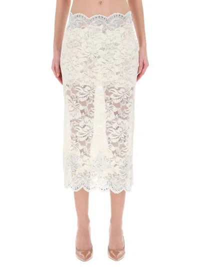 Rabanne Midi Skirt Jupe In White
