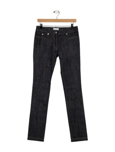Pre-owned Rabanne Mid-rise Straight Leg Jeans In Blue