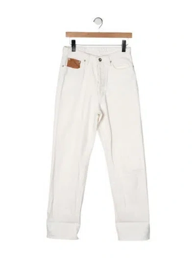 Pre-owned Rabanne Mid-rise Straight Leg Jeans In Neutral