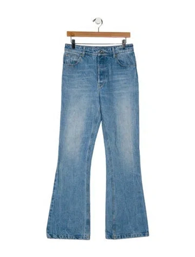 Pre-owned Rabanne Mid-rise Wide Leg Jeans In Blue