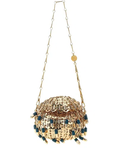 RABANNE MINI 1969 PILL-EMBELLISHED SHOULDER BAG