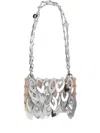 Rabanne Mini Disc-embellished Shoulder Bag In Silver