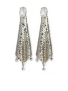 Rabanne Mini Mesh Pixel Rhinestone Earrings Accessories In Neutral