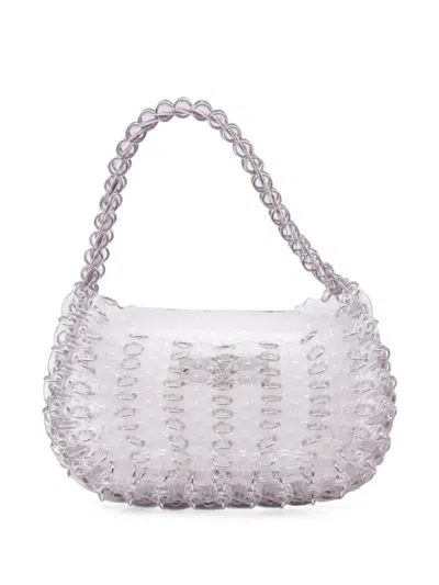 Pre-owned Rabanne Mini Mess Shoulder Bag In White
