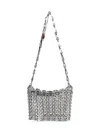 Rabanne Silver Iconic Nano 1969 Bag In Silver