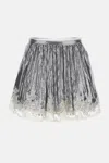 Rabanne Metallic Lace-trimmed Skirt