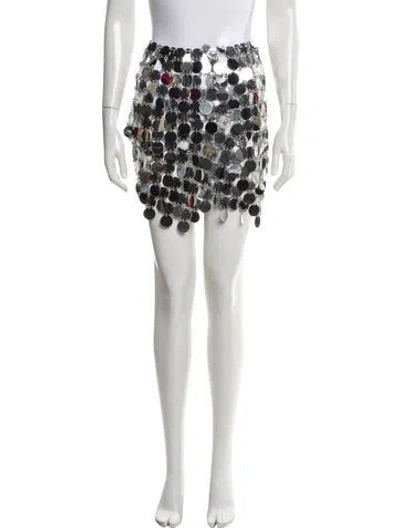 Pre-owned Rabanne Mini Skirt In Silver